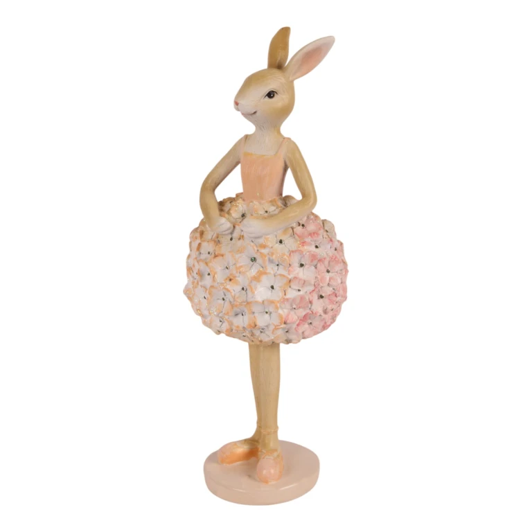 Figurita de conejo - rosa - 22 cm