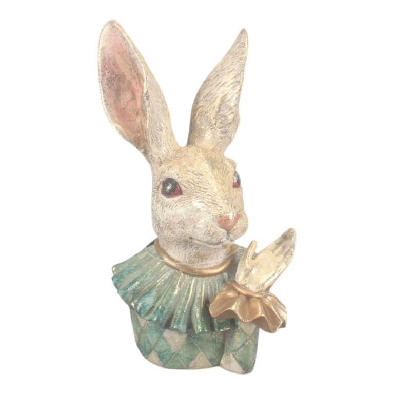 Busto de conejo - colores mixtos - 24 cm