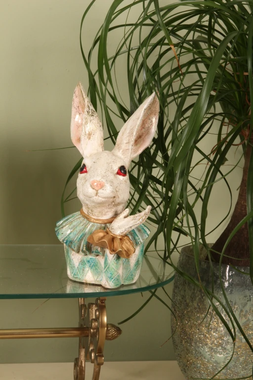 Busto de conejo - colores mixtos - 24 cm