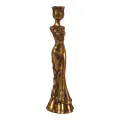 Candelabro Mujer - 39,5 cm - dorado - resina artística
