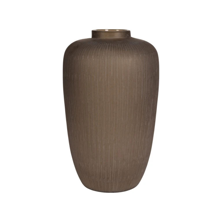 Jarrón Savanna - 49 cm - marrón - vidrio