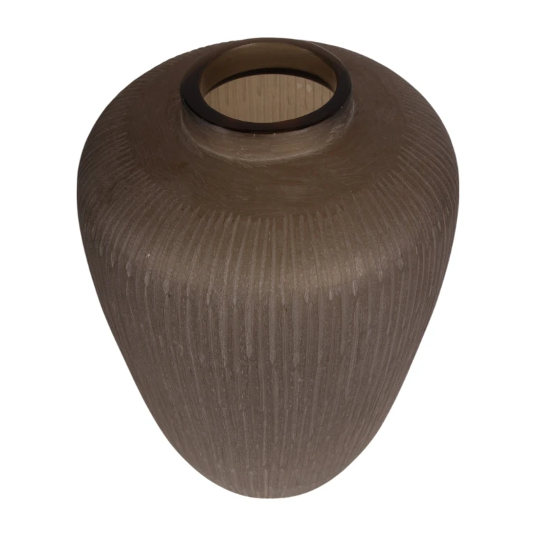 Jarrón Savanna - 49 cm - marrón - vidrio