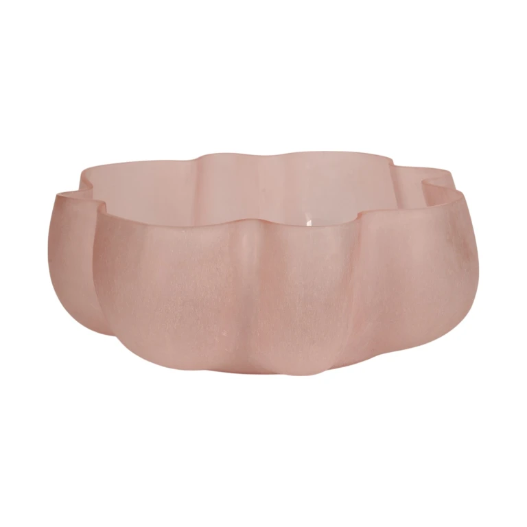 Bandeja decorativa Lotus - rosa - vidrio - 40 cm - 1 unidad