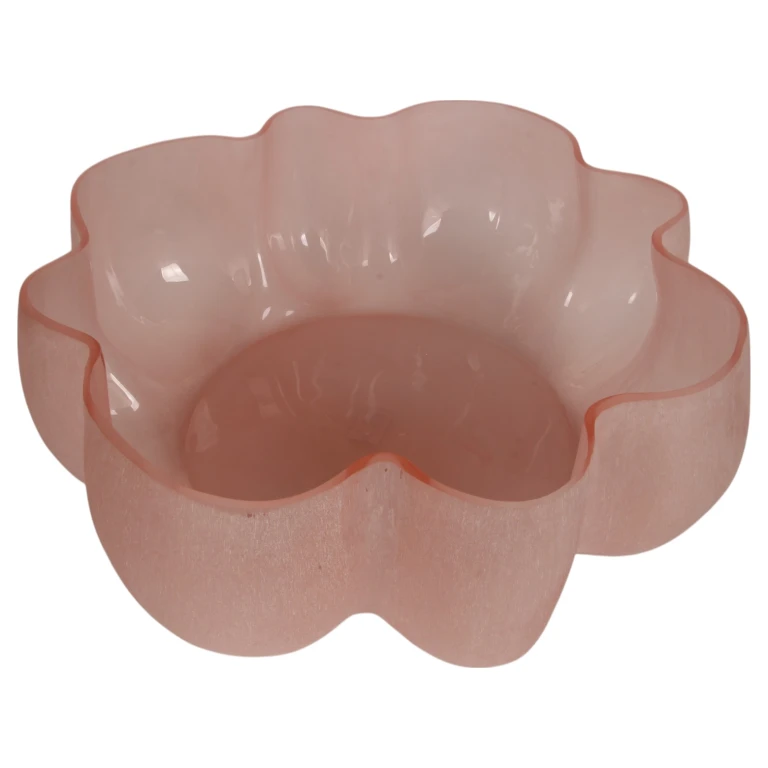 Bandeja decorativa Lotus - rosa - vidrio - 40 cm - 1 unidad