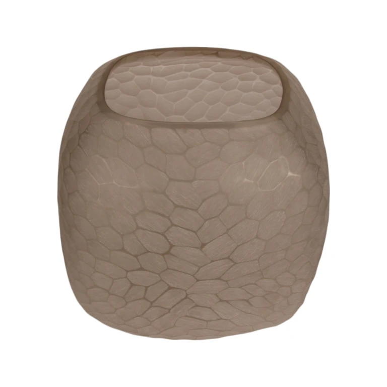 Jarrón Pebble S - 22 cm - marrón - vidrio