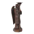 Candelabro Ángel - 40 cm - marrón antiguo - resina sintética