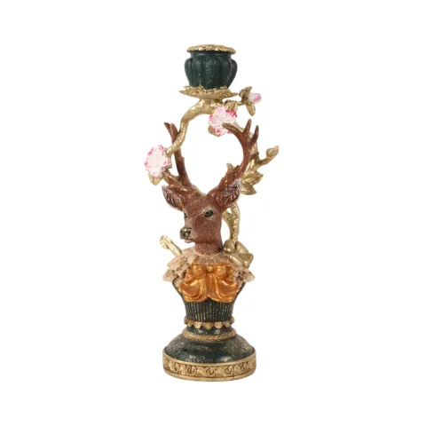Kandelaar Hert 30 cm - Goud - Resin