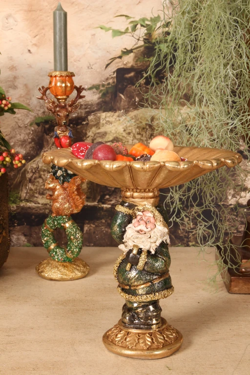 Bandeja decorativa Papá Noel - rojo - 24 cm - 1 pieza