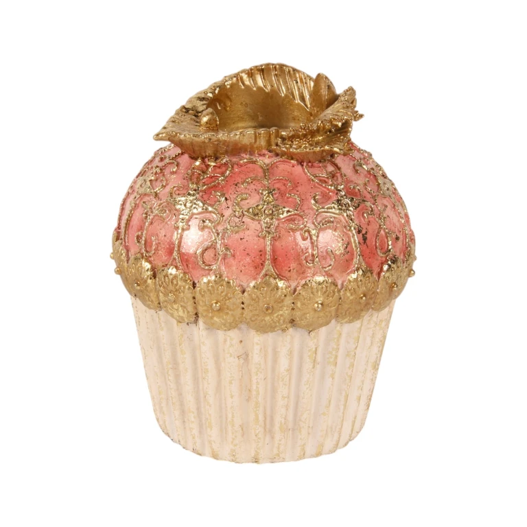 Candelabro Cake - 9,5 cm - rosa - resina sintética