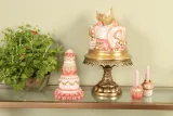 Kandelaar Cake 9,5 cm - Roze - Resin