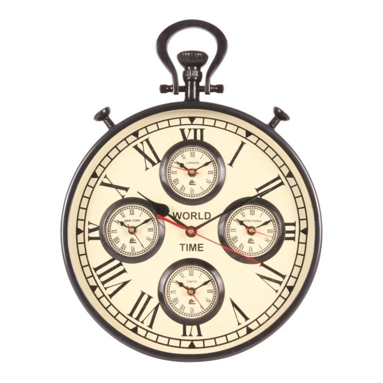 Reloj mundial - negro - 41 cm