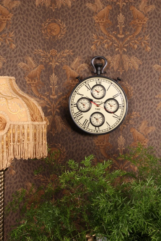 Reloj mundial - negro - 41 cm