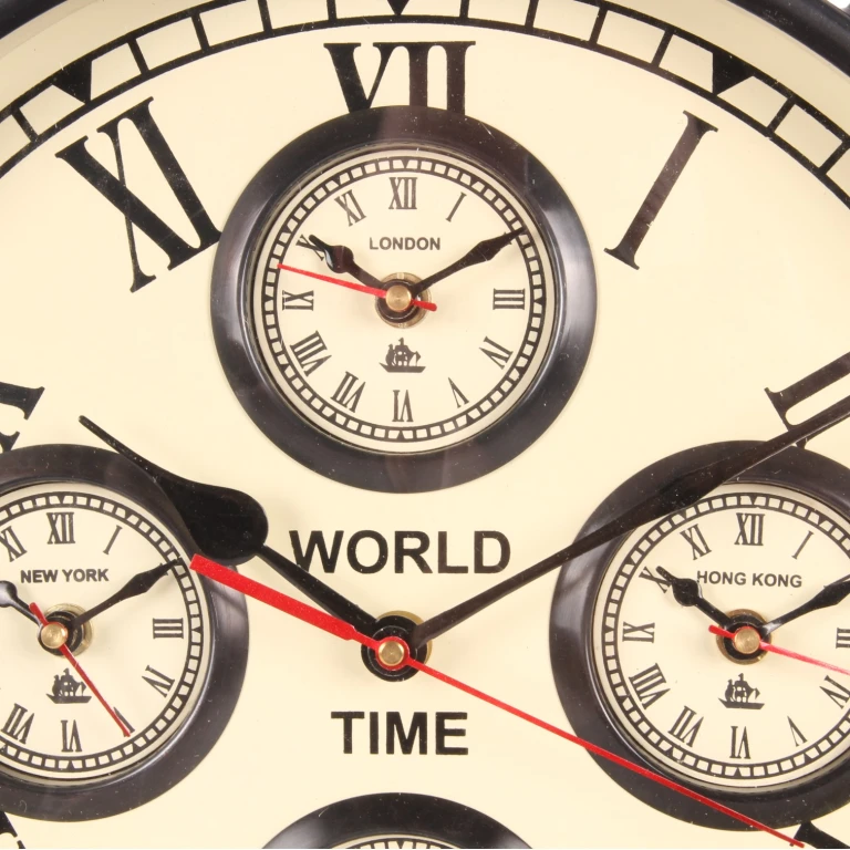 Reloj mundial - negro - 41 cm