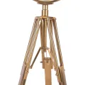 Wereldklok op standaard - 100 cm - goud - staal en aluminium