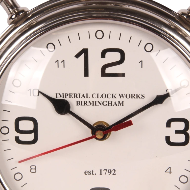 Reloj de mesa - plateado - aluminio - 28 cm - 1 unidad