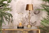Windlicht - 35 cm - goud - messing en glas