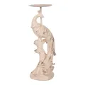 Candelabro Pavo - 13 cm - blanco/crema - resina sintética