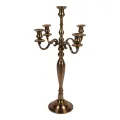 Candelabro de 5 brazos - 80 cm - dorado - aluminio