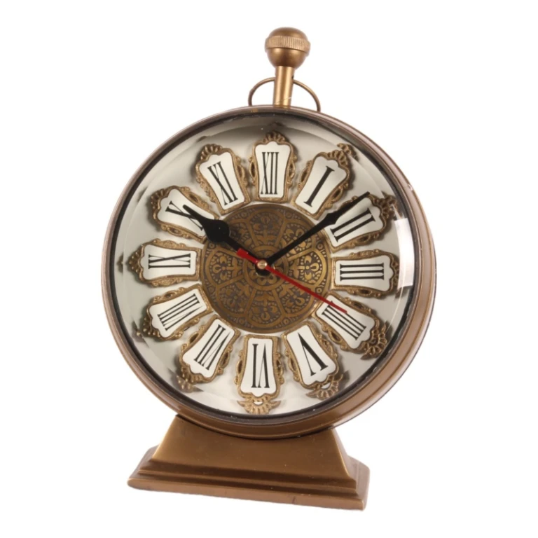 Reloj de mesa Alain - latón - dorado - 27 cm