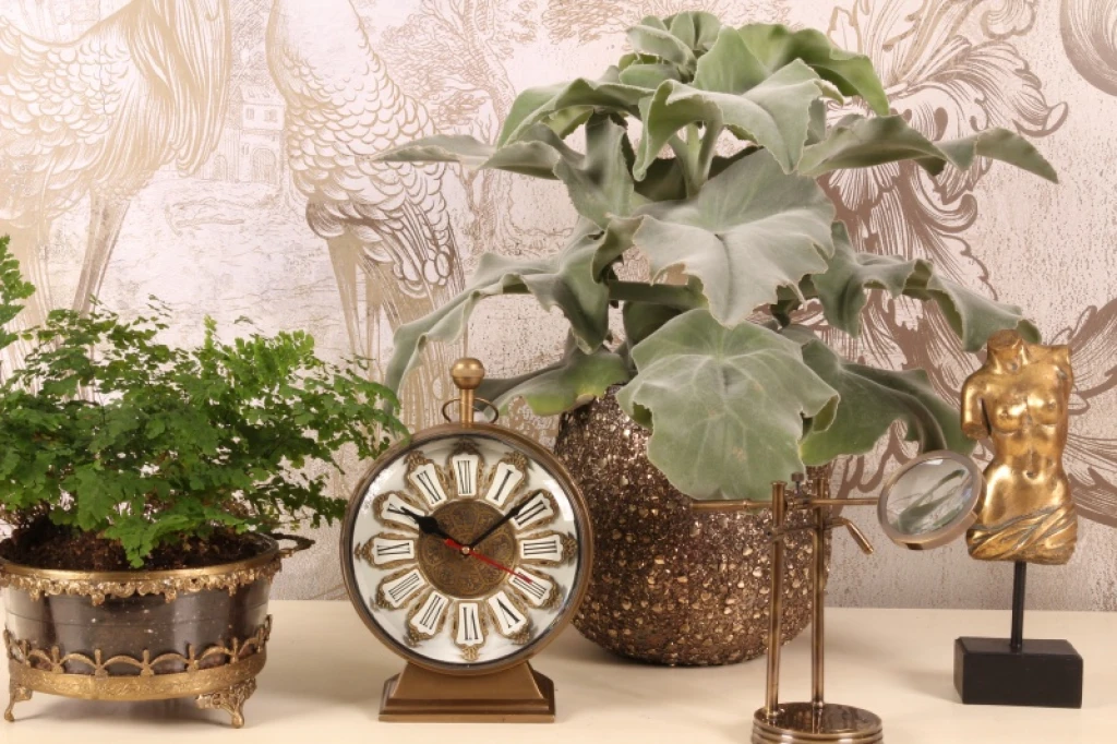 Reloj de mesa Alain - latón - dorado - 27 cm