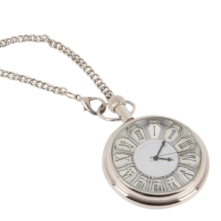 Dutch Style Pocket Watch Ghandi - 5 cm - silver - brass