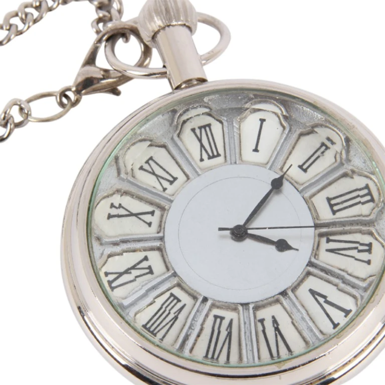 Dutch Style Pocket Watch Ghandi - 5 cm - silver - brass