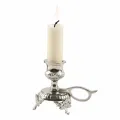 Candelabro con mango - 8 cm - plata - latón