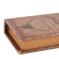Opbergdoos in boekvorm - 15 cm - bruin - kunstleer