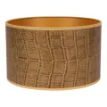 Lampenkap - krokodillenprint - goud - stof - 25 cm