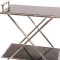 Serveer trolley - zilver - glas & staal - 88 cm