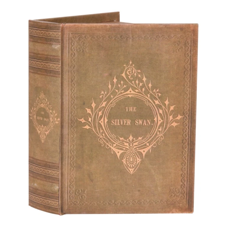 Caja de almacenamiento con forma de libro - 23 cm - verde - cuero sintético
