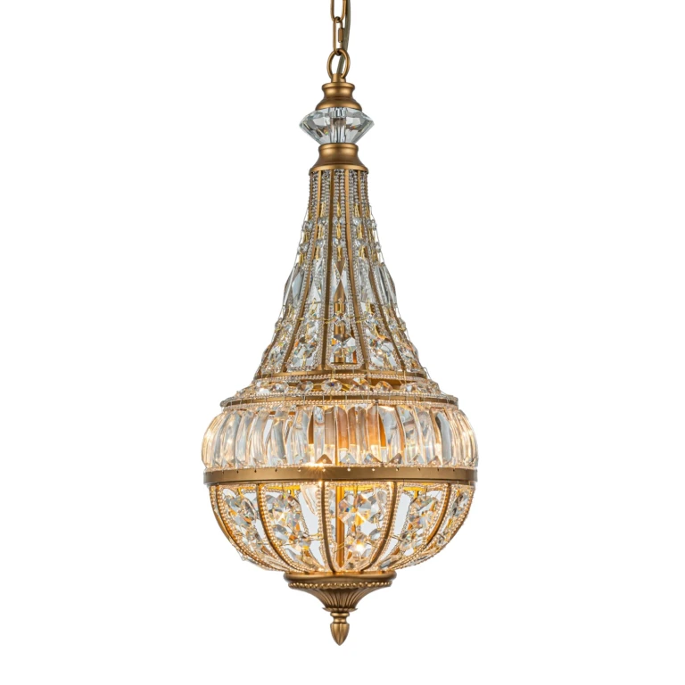 Lámpara de araña Dutch Style Colosseo - 80 cm - dorado - hierro y vidrio