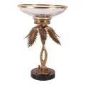 Sierschaal - glas en messing - goud - 54 cm