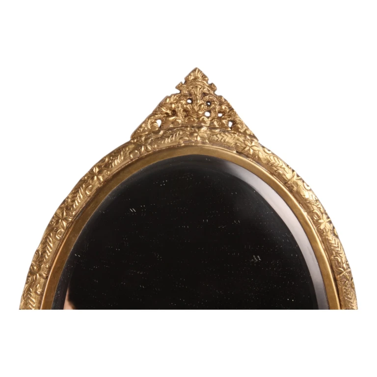 Espejo - latón - dorado - 22 cm - 1 pieza