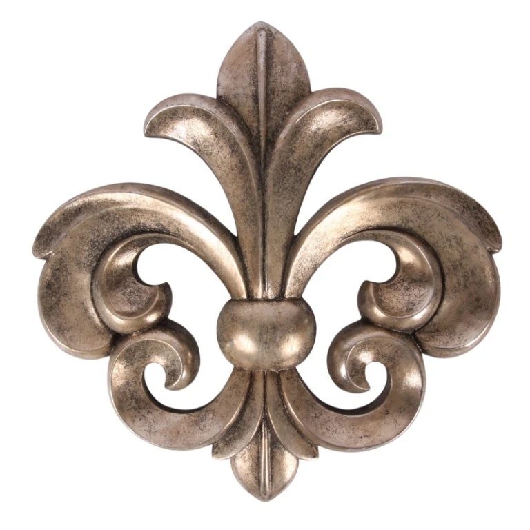 Adorno de pared - plata - 46,5 cm - resina artística