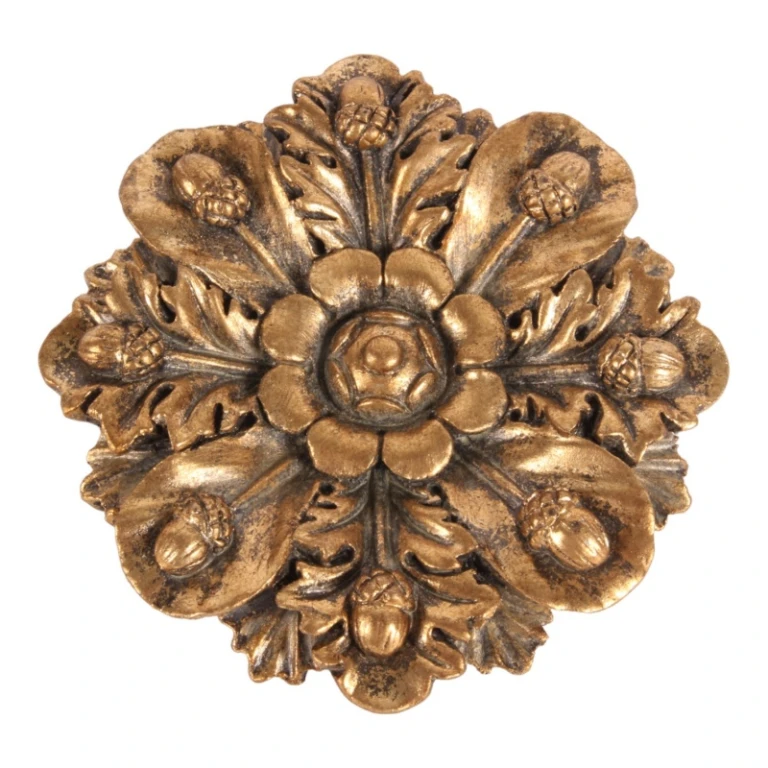 Adorno de pared Flor - dorado - 15 cm - resina artística