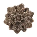 Wandornament Bloem - zilver - 20 cm - kunsthars