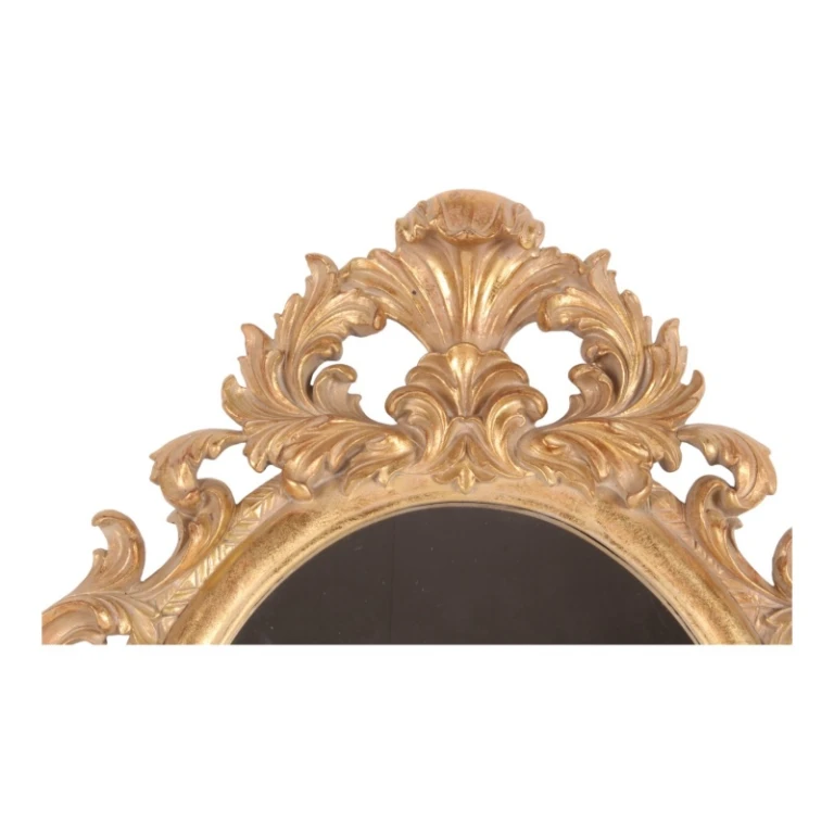 Espejo de pared - dorado - resina sintética - 56 cm - 1 pieza