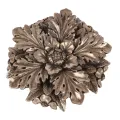 Adorno de pared Flor - plateado - 25,5 cm - resina artística