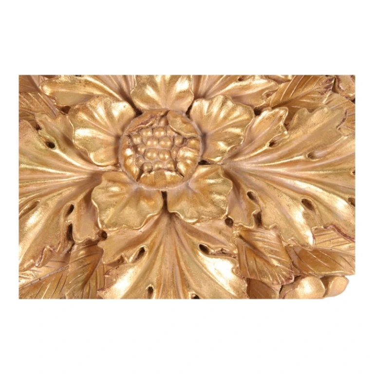 Ornamento de pared Flor - dorado - 25,5 cm - resina artística