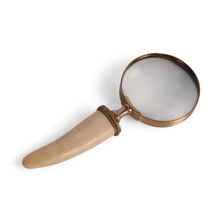 Lupa de hueso - latón - color dorado - 19 cm - 1 pieza