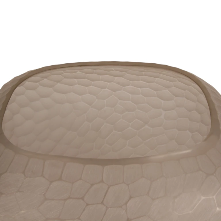 Jarrón Pebble - 26 cm - marrón - vidrio