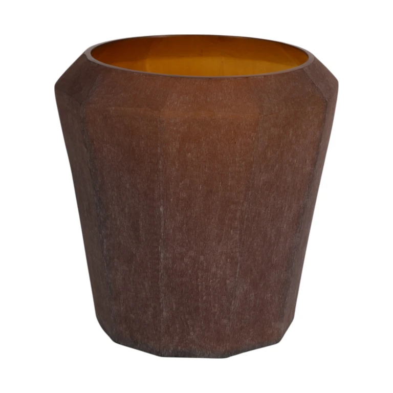 Jarrón Diamond - 29 cm - ámbar - vidrio