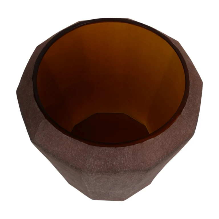 Jarrón Diamond - 29 cm - ámbar - vidrio