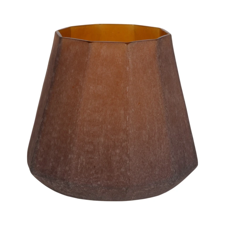 Jarrón Diamond - 29 cm - ámbar - vidrio