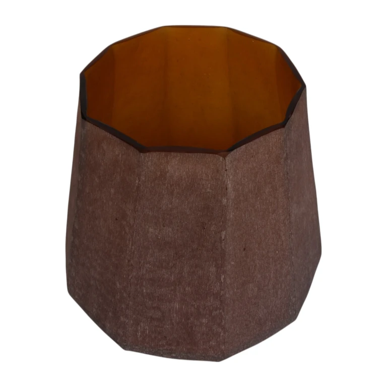 Jarrón Diamond - 29 cm - ámbar - vidrio