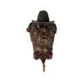 Wandhaak Buldog - 22 cm - goud - kunsthars