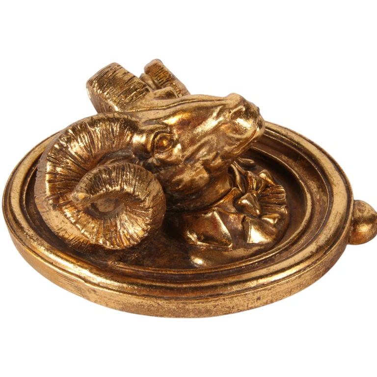 Gancho de pared carnero - dorado - 19 cm