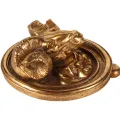 Wandhaak ram - goud - 19 cm