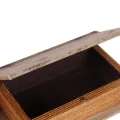 Opbergdoos boekvorm - 15 cm - beige - kunstleer